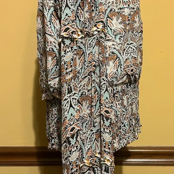 Anthropologie Floral Print Smocked Blouse - Picture 4 of 7